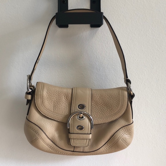 Coach Handbags - Coach Beige Boho Shoulder Bag